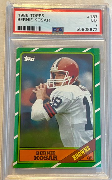 1986 Topps Bernie Kosar RC PSA 7 NM