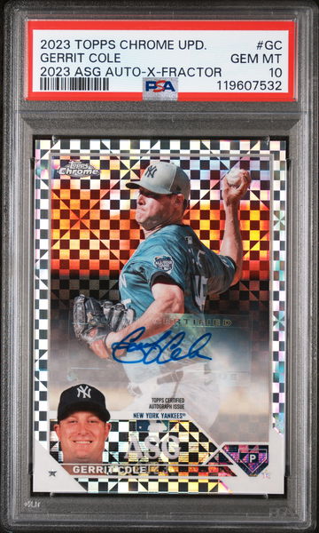 2023 Topps Chrome Update ASG X-Fractor Gerrit Cole #ASGA-GC Auto /125 PSA 10