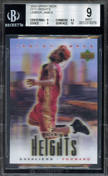 2003 Upper Deck City Heights LeBron James BGS 9 Rookie