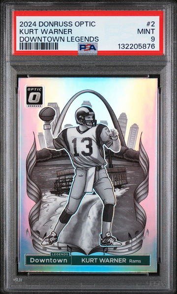 2024 Donruss Optic Downtown Legend Kurt Warner #2 PSA 9