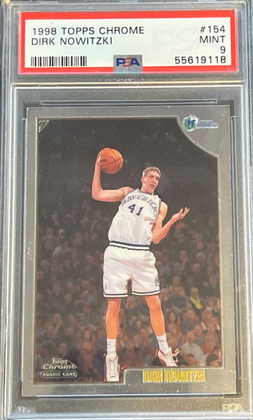 1998 TOPPS CHROME DIRK NOWITZKI PSA 9