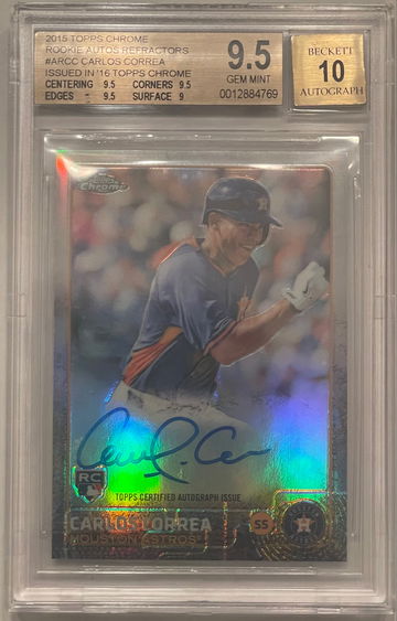 2015 Topps Chrome Rookie Autos Refractor #ARCC Carlos Correa 