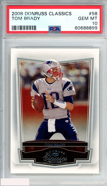 2008 DONRUSS CLASSICS TOM BRADY #58 NEW ENGLAND PATRIOTS PSA 10 GEM MT