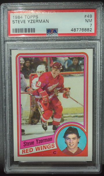 1984 Topps Steve Yzerman PSA 7