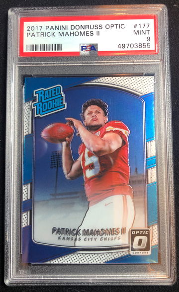 2017 Panini Donruss Optic Patrick Mahomes Rookie PSA 9 MINT