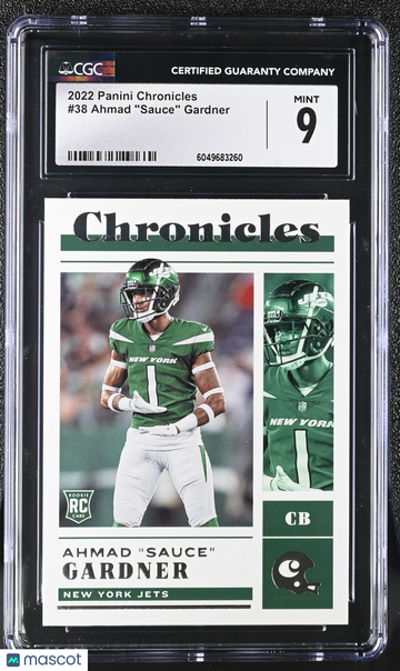 2022 Panini Chronicles Ahmad "Sauce" Gardner #38 CGC 9