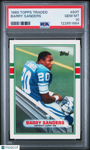1989 Topps Traded Barry Sanders #83T PSA 10