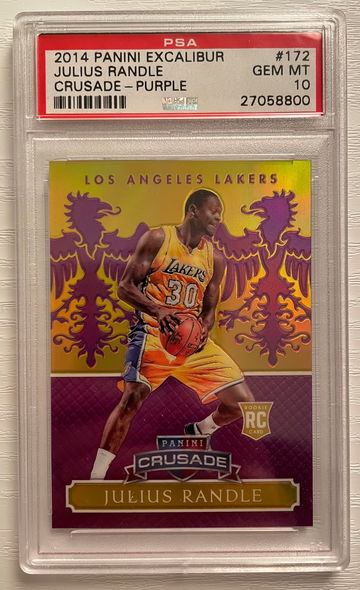 2014 Panini Excalibur Julius Randle Rookie RC Crusade Purple /75 PSA 10 GEM MINT