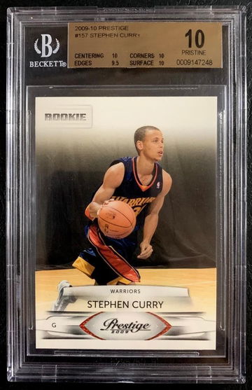 BGS 10 Stephen Curry Rookie RC 2009-10 Panini Prestige #157 - DHL Express Air 5-6 Days with Tracking from Overseas