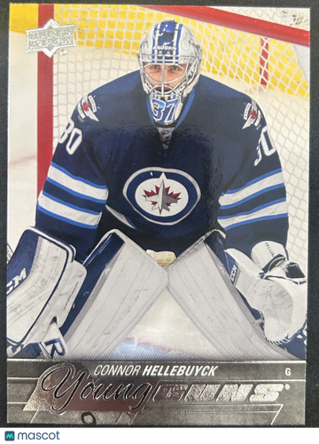 2015-16 Upper Deck Young Guns Series One Connor Hellebuyck #214 Young Guns