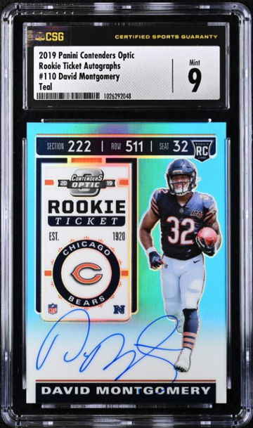 2019 Donruss Optic David Montgomery RC Auto CSG 9