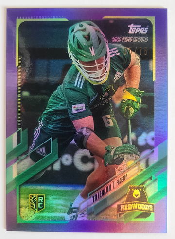 2021 1st Edition Topps Premier Lacrosse League - TD Ierlan RC Purple Foil 5/75