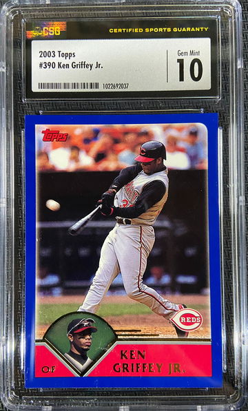 2003 Topps (Red Topps Logo) Ken Griffey Jr CSG 10 GEM MINT POP 2!!