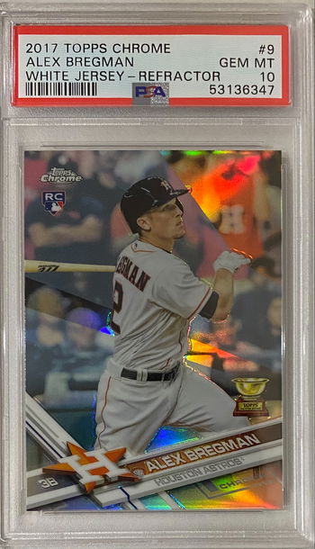 2017 Topps Chrome Alex Bregman Refractor Rookie PSA 10