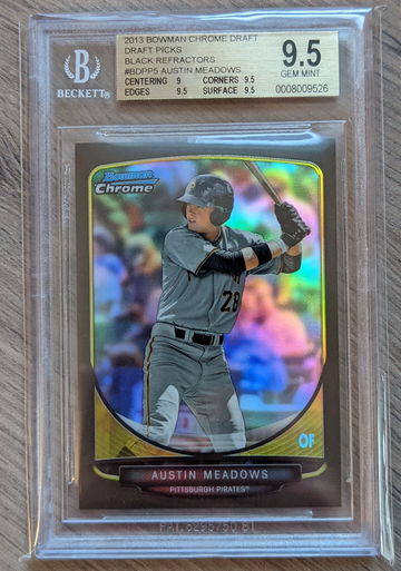 2013 Bowman Chrome Draft Austin Meadows Black Refractor /35 BGS 9.5 RC Rookie