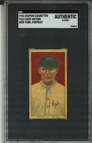 1914 T213 Chief Myers Coupon New York Portrait SGC A 