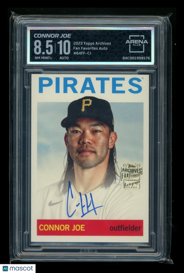 2023 Topps Archives Fan Favorites Auto Connor Joe #64FFA-CJO Fan Favorites Auto Arena Club 8.5 Auto 10