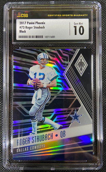 2017 Panini Phoenix BLACK /10 Roger Staubach CSG 10 GEM MINT Pop 2!!!
