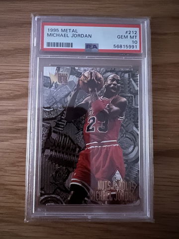 1995 METAL MICHAEL JORDAN #212 PSA 10