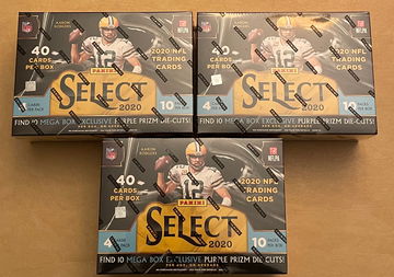 2020 Select NFL Mega Boxes Lot of 3 Boxes