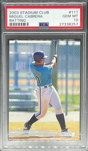 2003 Stadium Club #111 Miguel Cabrera PSA 10