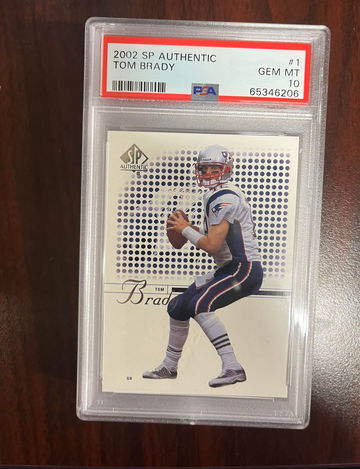 2002 SP Authentic Tom Brady PSA 10