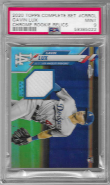 2020 Topps Complete Set Gavin Lux Chrome Rookie Relics PSA 9