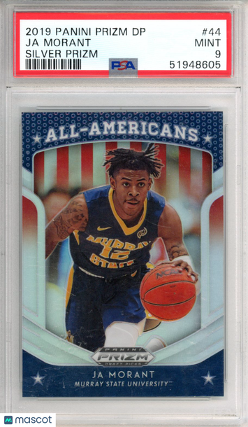 2019 Panini Prizm Draft Picks Ja Morant #44 Silver Rookie PSA 9