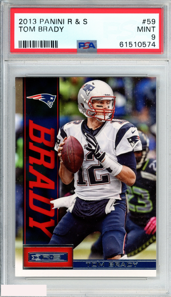 2013 PANINI ROOKIES AND STARS TOM BRADY #59 NEW ENGLAND PATRIOTS PSA 9 MINT
