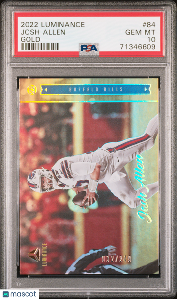 2022 Panini Luminance Josh Allen #84 PSA 10 POP 2
