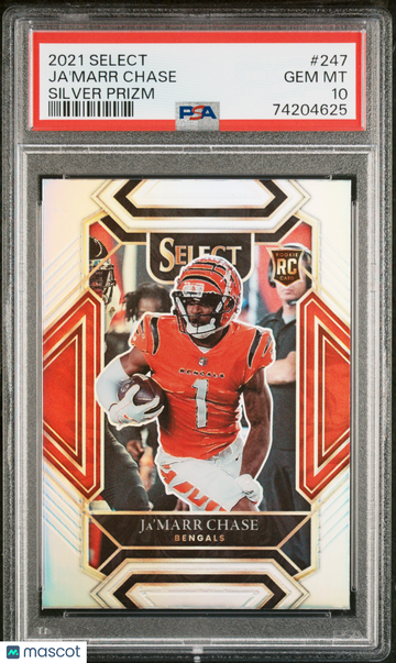 2021 Panini Select Ja'marr Chase Silver Prizm RC #247 PSA 10