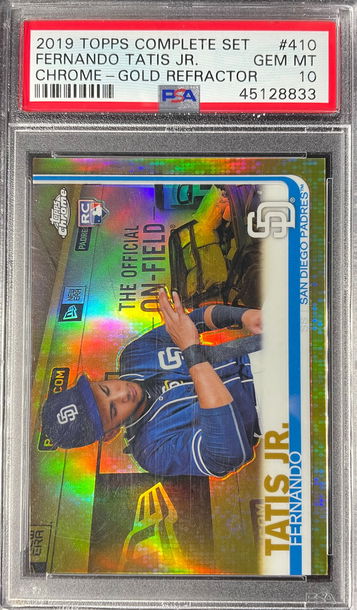 2019 Topps Chrome Fernando Tatis Gold Refractor PSA 10