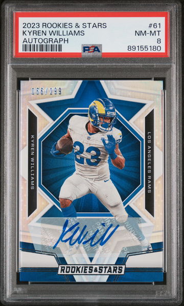 2023 Panini Rookies & Stars Autograph Kyren Williams #61 /299 PSA 8
