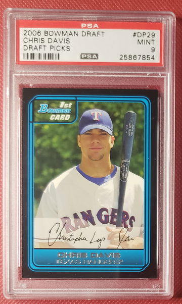 2006 Bowman Draft Chris Davis Draft Picks #DP29 PSA 9 MINT 