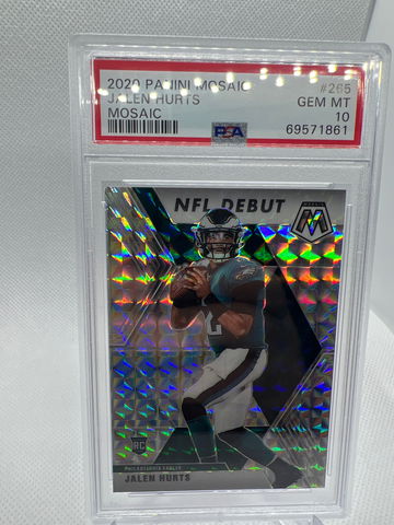 2020 Panini Mosaic Jalen Hurts RC Mosaic Prizm PSA 10