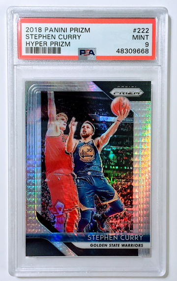 2018 Panini Prizm Hyper Prizm #222 Stephen Curry PSA 9 Mint