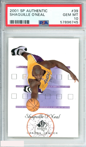 2001 SP AUTHENTIC SHAQUILLE O NEAL #39 LOS ANGELES LAKERS HOF PSA 10 GEM MT