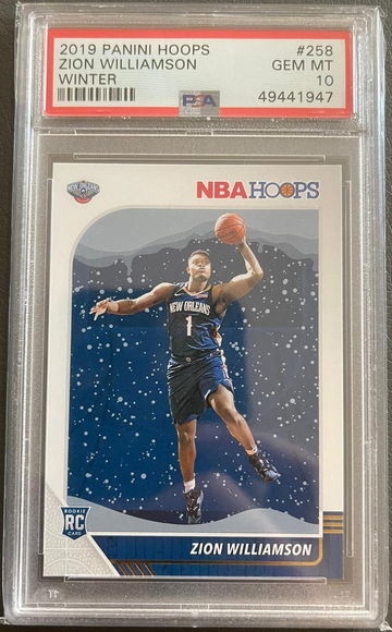 2019 PANINI HOOPS ZION WILLIAMSON WINTER