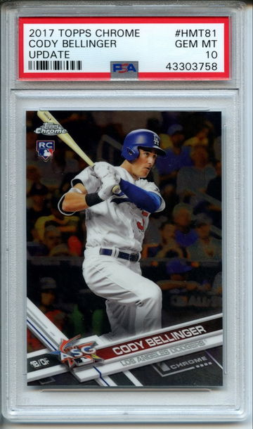 2017 Topps Chrome Update Cody Bellinger #HMT81 PSA Gem Mint 10