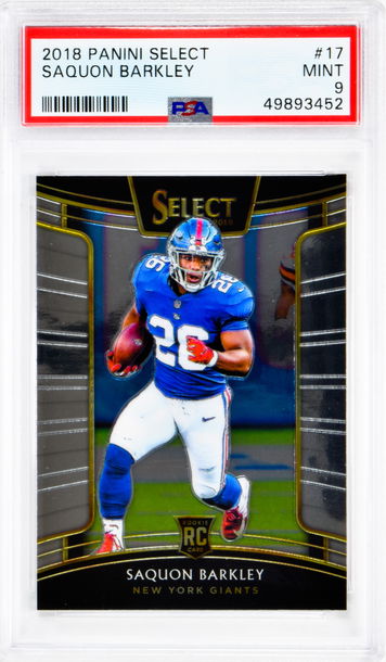 2018 Saquon Barkley Panini Select #17 PSA 9