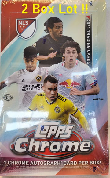  2 Box Lot 2021 Topps Chrome MLS Soccer Factory Sealed Hobby Box FOC, 1 Auto Per💥💥💥💥