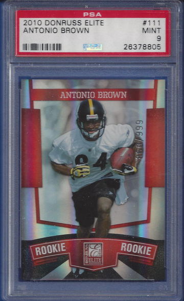 2010 Donruss Elite Antonio Brown /999 PSA 9 (BillsGridironGreats)
