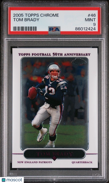 2005 Topps Chrome #46 TOM BRADY PSA 9 Mint New England Patriots Early Years