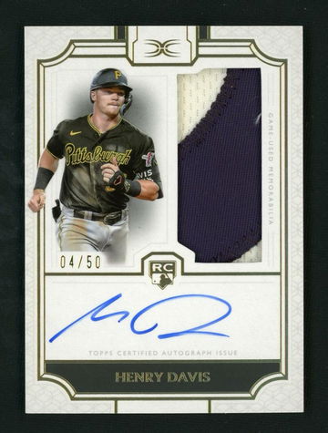 2024 Topps Definitive RC Auto Patch Henry Davis #DRPC-HD /50