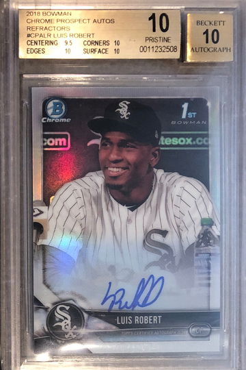 Luis Robert 2018 Bowman Chrome Auto Refractor /499 BGS 10