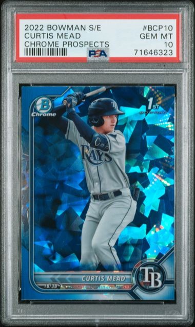 2022 TOPPS BOWMAN SAPPHIRE CURTIS MEAD 1ST #BCP10 PSA 10 GEM MINT