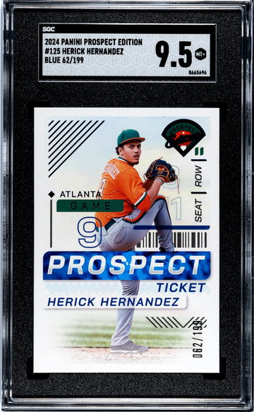 2024 Panini Prospect Edition #125 Herick Hernandez Blue /199 SGC 9.5