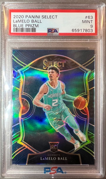 2020 Select Lamelo Ball Blue Prizm #63 PSA 9 RC Rookie Card