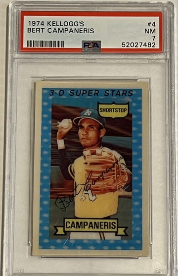 1974 Kelloggs Bert Campaneris #4 PSA 7 NM Oakland A's