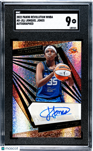 2022 Panini Revolution Wnba Jonquel Jones #AG-JQJ Autograph SGC 9